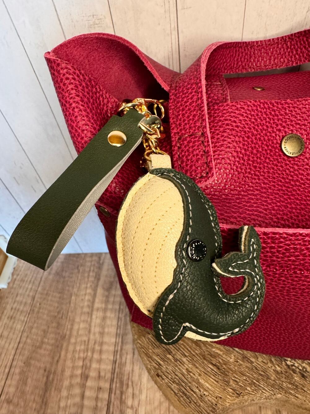 Green Orca Bag Charm Whale Green Purse Charm Bag Flair FAST SHIP Orcas Ocean